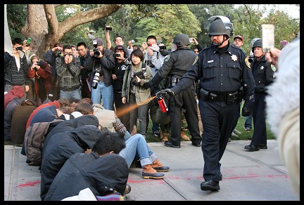 The BRAD BLOG : UC Davis Cops Line Up Peaceful Student ...